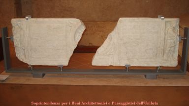 front of sarcophagus of Pontia